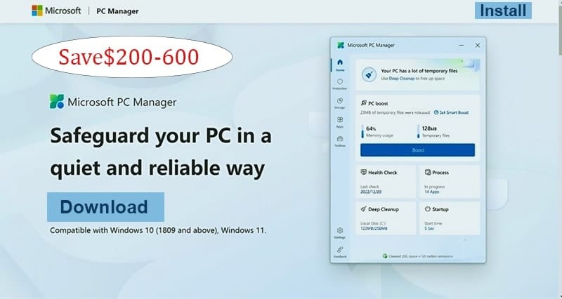 new microsoft pc manager