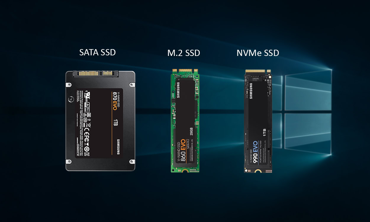 compare SSD vs M.2 vs NVME