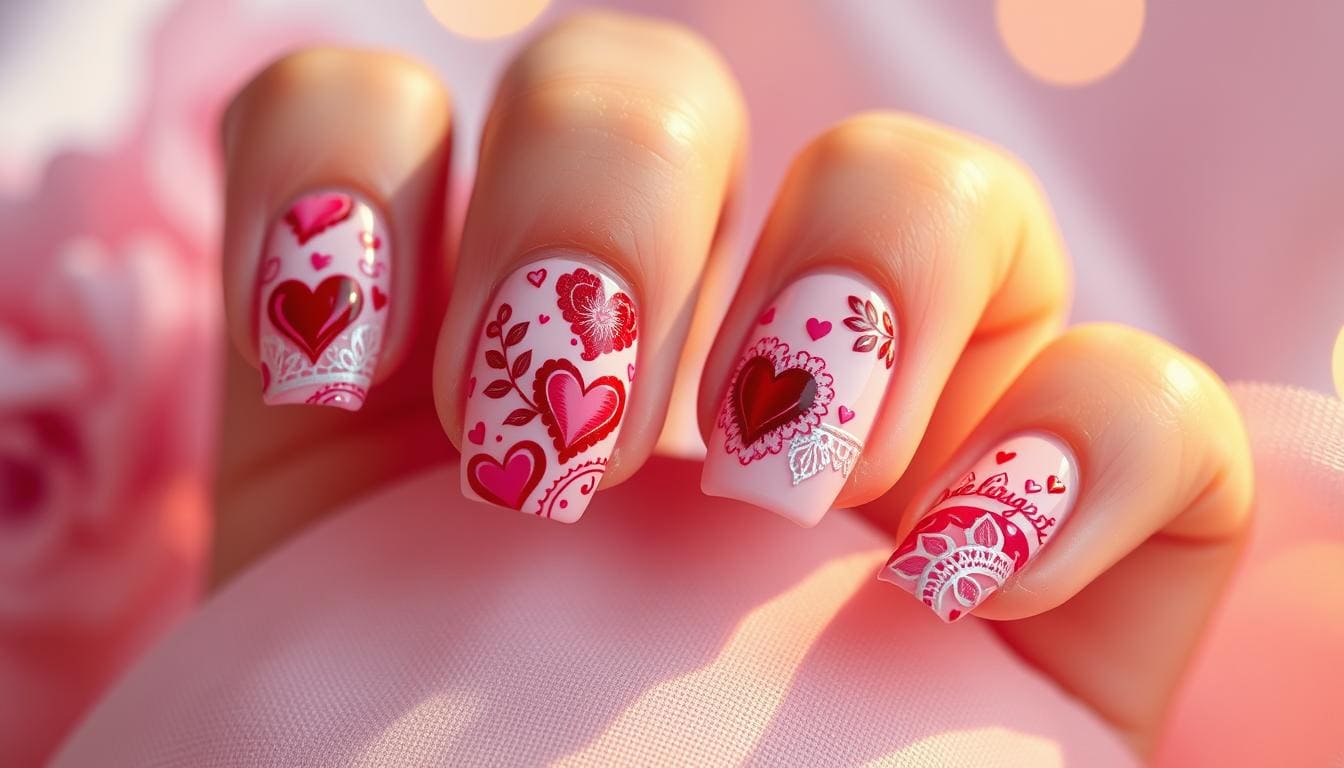 valentine's day nails